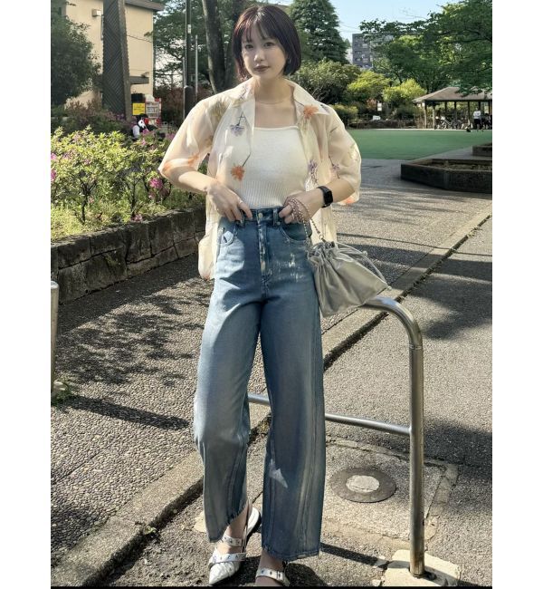 MURUA「フラワーシアーオープンカラーシャツ【WEB限定】」|シャツ・ブラウス|