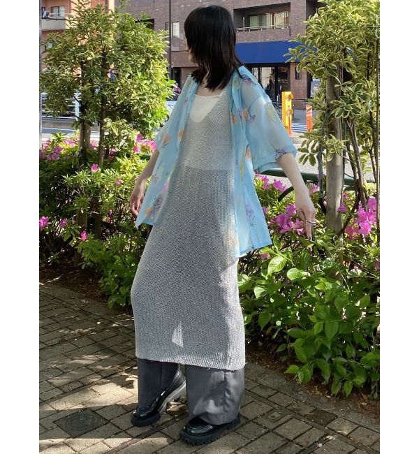 MURUA「フラワーシアーオープンカラーシャツ【WEB限定】」|シャツ・ブラウス|