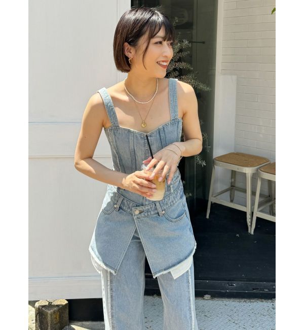 MURUA「フリンジデニムビスチェ」|キャミソール|