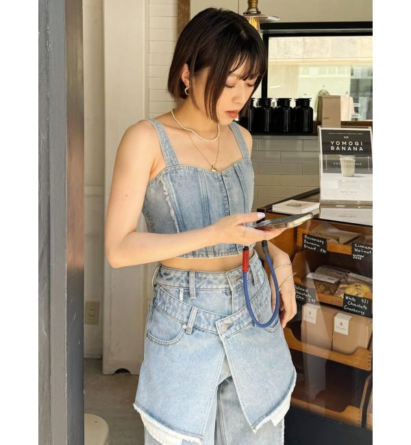 MURUA「フリンジデニムビスチェ」|キャミソール|