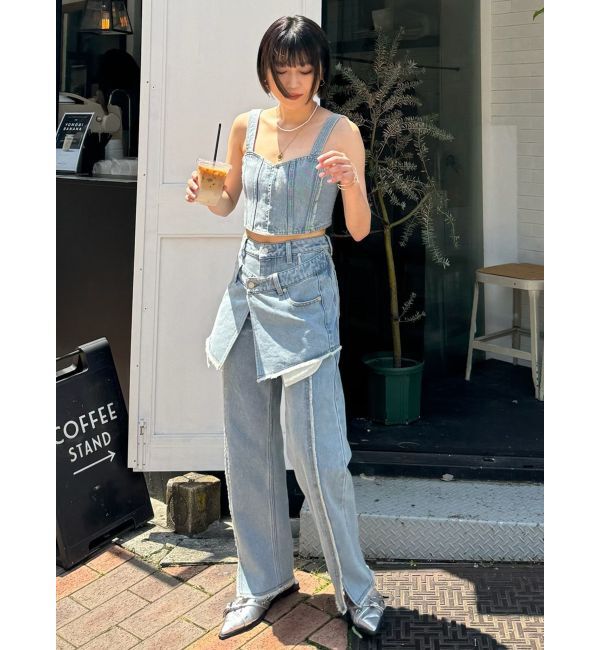 MURUA「フリンジデニムビスチェ」|キャミソール|