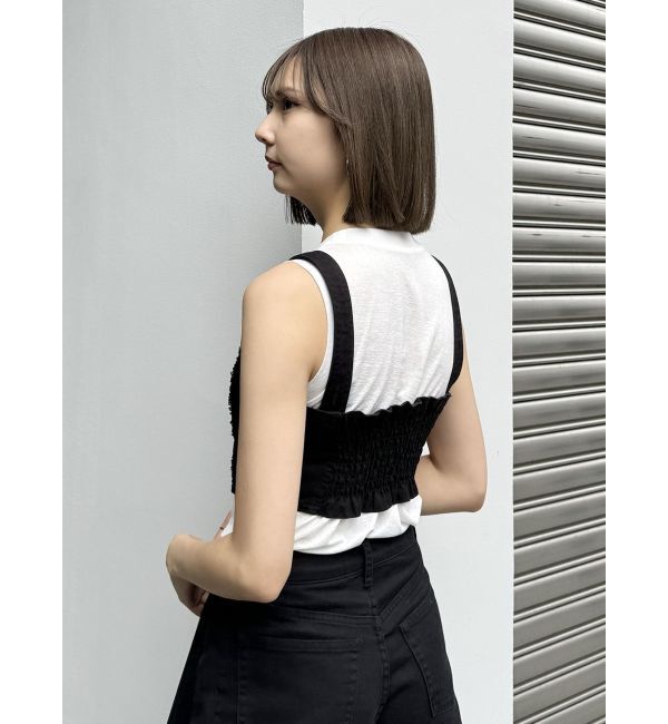 MURUA「フリンジデニムビスチェ」|キャミソール|