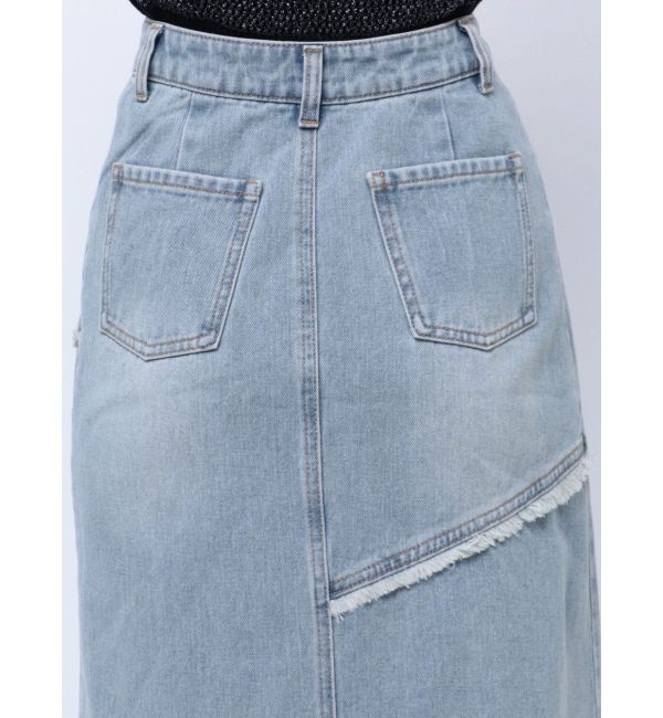 MURUA「デニムフロントオープンロングスカート」|スカート|