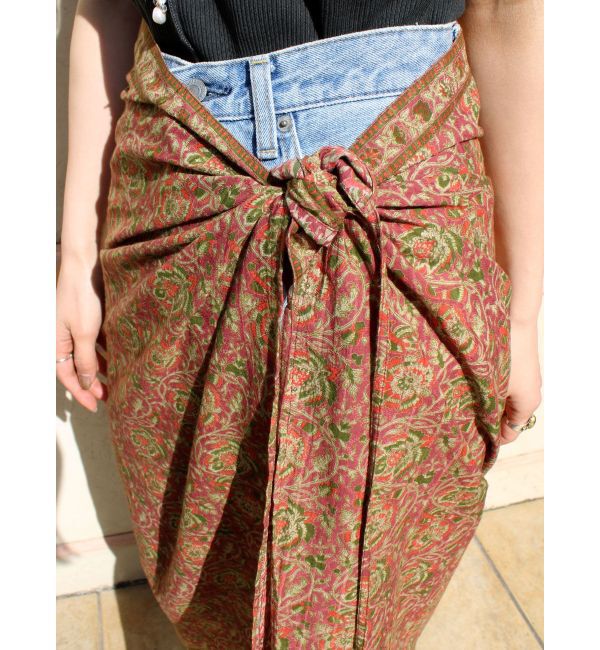 Ungrid「サラサ柄ラップスカート」|スカート|