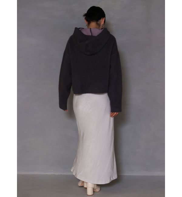 LAGUNAMOON「CHNラクーンショートニットパーカー」|ニット・セーター|