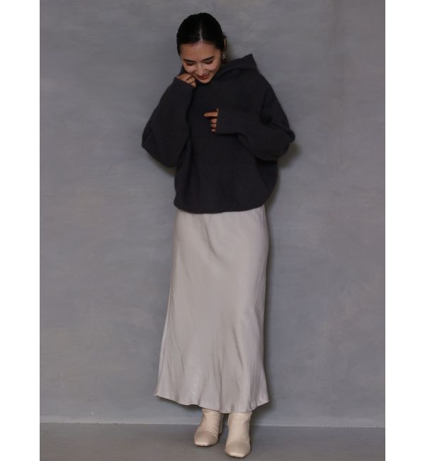 LAGUNAMOON「CHNラクーンショートニットパーカー」|ニット・セーター|