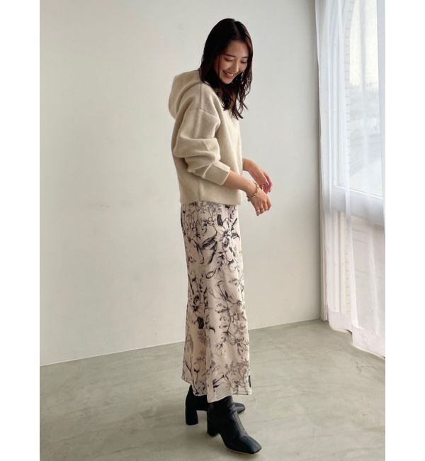 LAGUNAMOON「CHNラクーンショートニットパーカー」|ニット・セーター|