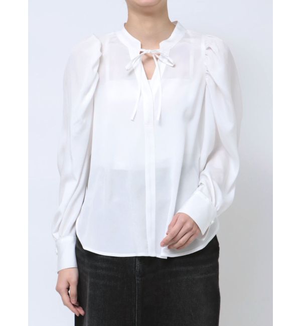 LAGUNAMOON「タックスリーブシフォンブラウス」|シャツ・ブラウス|