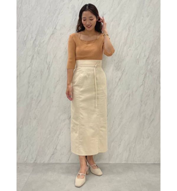 LAGUNAMOON「バッククロスレイヤードニットプルオーバー」|ニット・セーター|