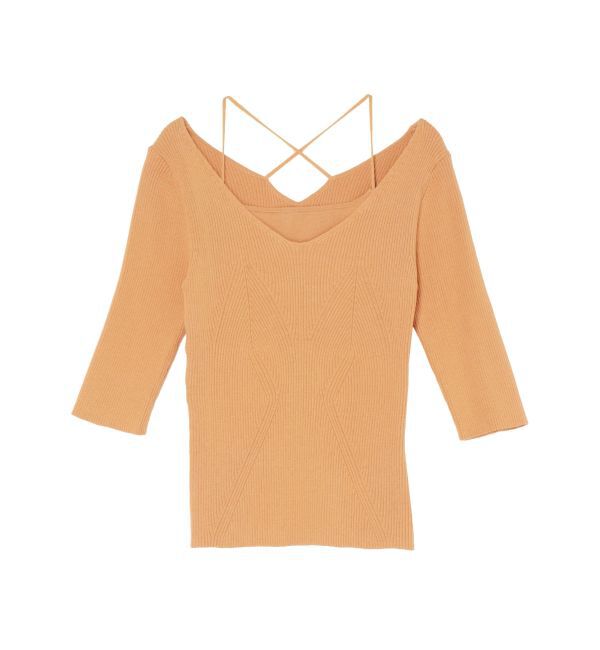 LAGUNAMOON「バッククロスレイヤードニットプルオーバー」|ニット・セーター|