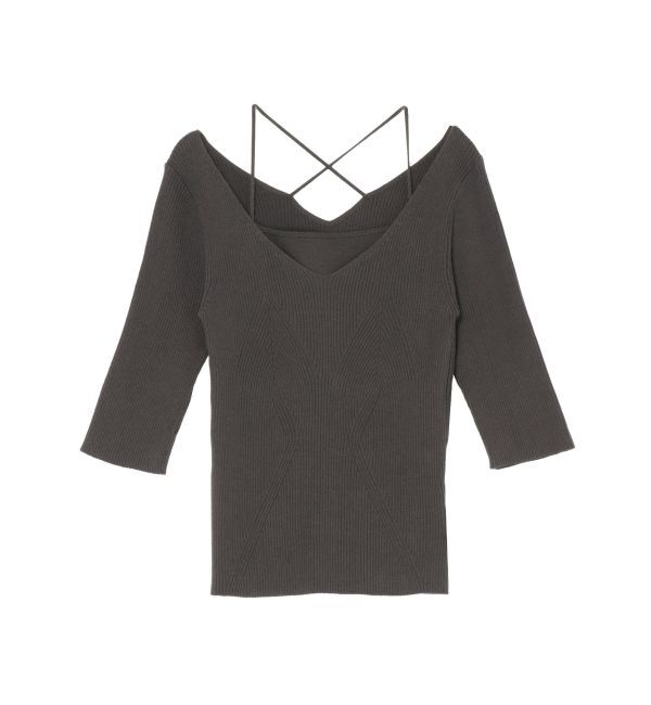 LAGUNAMOON「バッククロスレイヤードニットプルオーバー」|ニット・セーター|