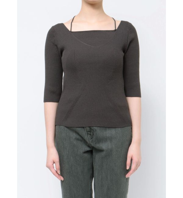 LAGUNAMOON「バッククロスレイヤードニットプルオーバー」|ニット・セーター|