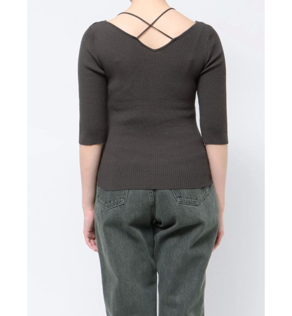 LAGUNAMOON「バッククロスレイヤードニットプルオーバー」|ニット・セーター|