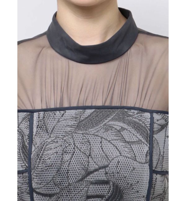 LAGUNAMOON「LADYメッシュエンブロイダリードレス」|ドレス|