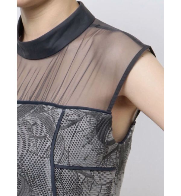 LAGUNAMOON「LADYメッシュエンブロイダリードレス」|ドレス|