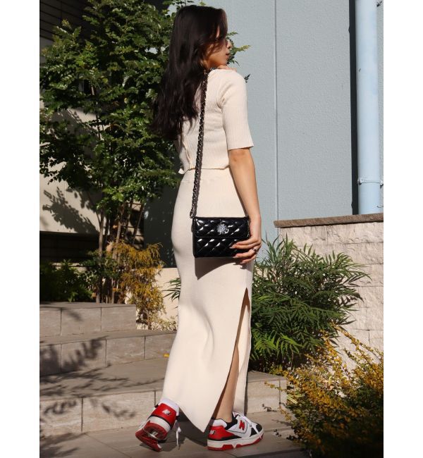 EVRIS「カッティングリブニットワンピース」|ワンピース|