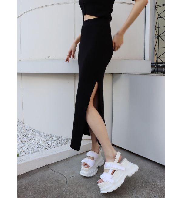 EVRIS「カッティングリブニットワンピース」|ワンピース|