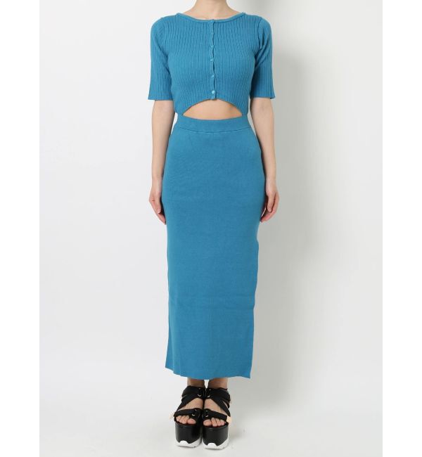 EVRIS「カッティングリブニットワンピース」|ワンピース|