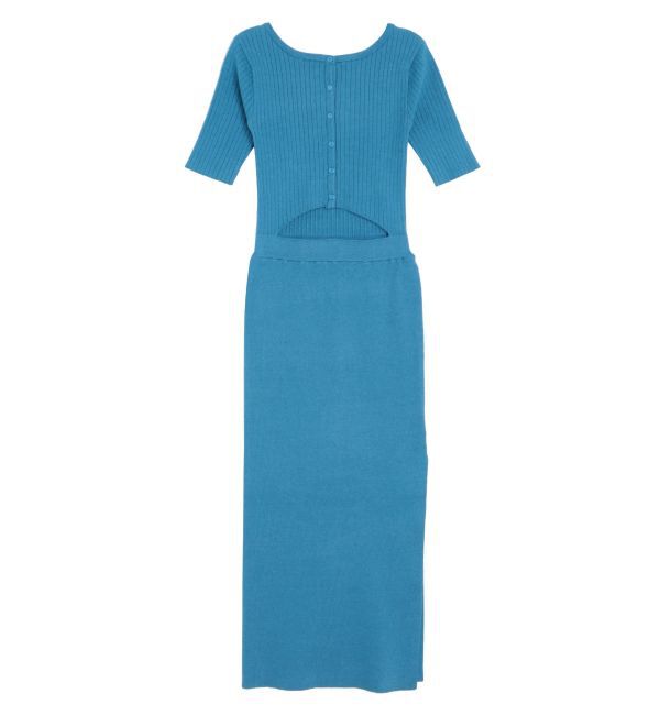 EVRIS「カッティングリブニットワンピース」|ワンピース|