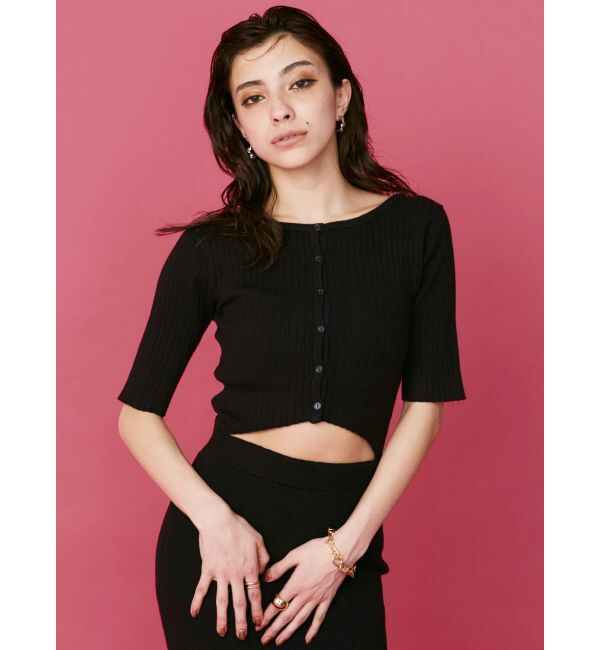 EVRIS「カッティングリブニットワンピース」|ワンピース|