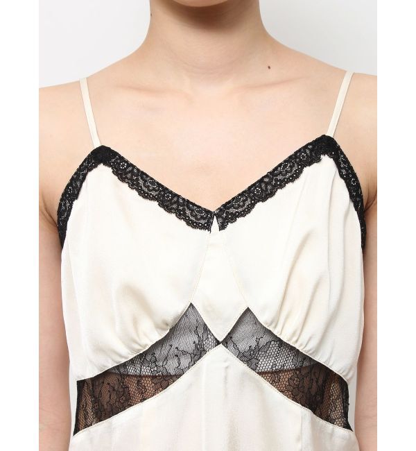 EVRIS「レースドッキングサテンミニワンピース」|ワンピース|