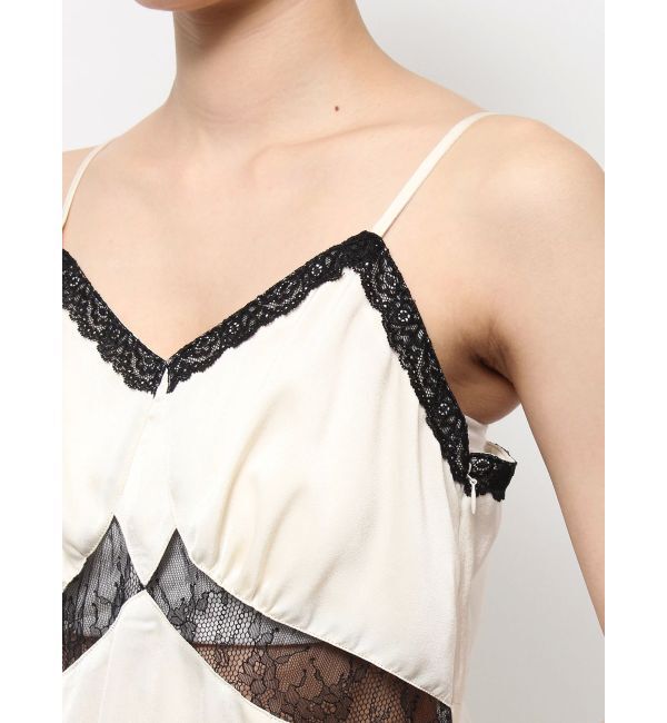 EVRIS「レースドッキングサテンミニワンピース」|ワンピース|