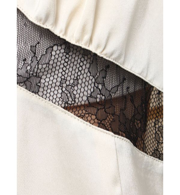 EVRIS「レースドッキングサテンミニワンピース」|ワンピース|