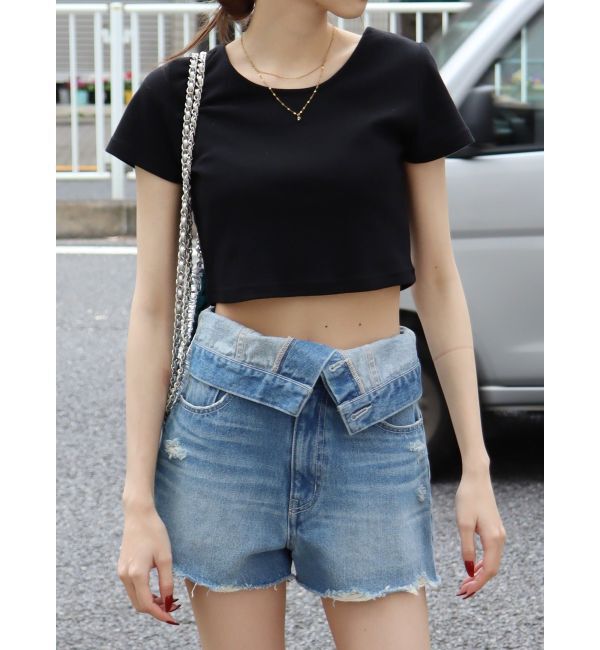 EVRIS「BASICシンプルショートTシャツ」|Tシャツ・カットソー|