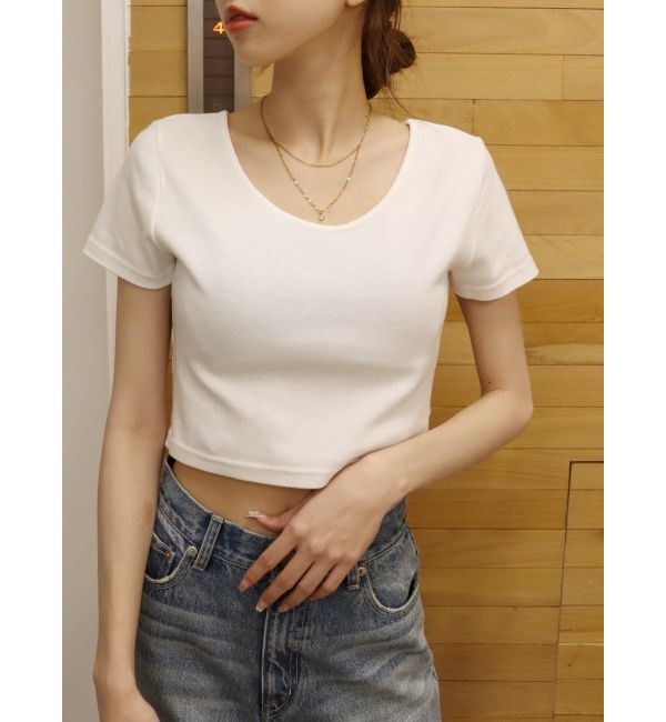 EVRIS「BASICシンプルショートTシャツ」|Tシャツ・カットソー|