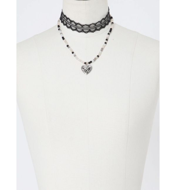 EVRIS「COLOR STONE LACE CHOKERネックレス」|ネックレス|