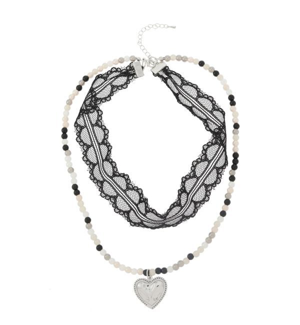 EVRIS「COLOR STONE LACE CHOKERネックレス」|ネックレス|