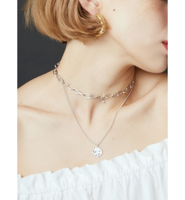 EVRIS「COIN MOTIF 2連ネックレス」|ネックレス|シルバー