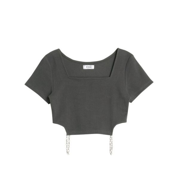 EVRIS「サイドチェーンショートトップス」|Tシャツ・カットソー|