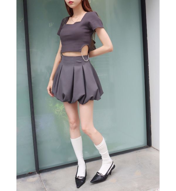 EVRIS「サイドチェーンショートトップス」|Tシャツ・カットソー|