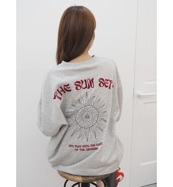 EVRIS「SUNNY GRAPHIC BIGスウェットトップス」|スウェット・ジャージ|