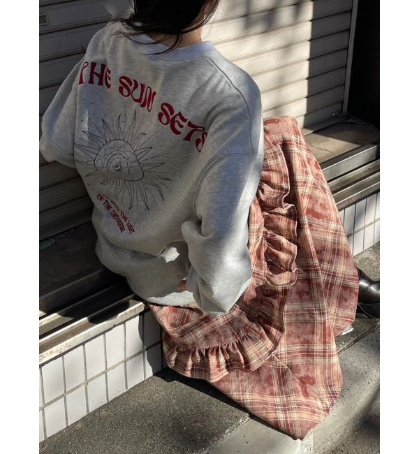 EVRIS「SUNNY GRAPHIC BIGスウェットトップス」|スウェット・ジャージ|