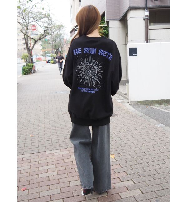 EVRIS「SUNNY GRAPHIC BIGスウェットトップス」|スウェット・ジャージ|