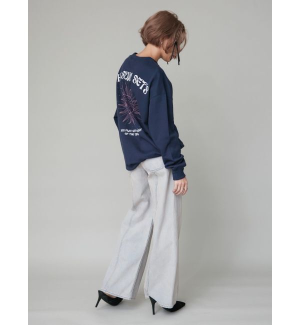 EVRIS「SUNNY GRAPHIC BIGスウェットトップス」|スウェット・ジャージ|