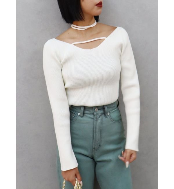 EVRIS「チョーカーネックニットトップス」|ニット・セーター|