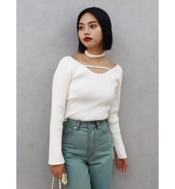 EVRIS「チョーカーネックニットトップス」|ニット・セーター|