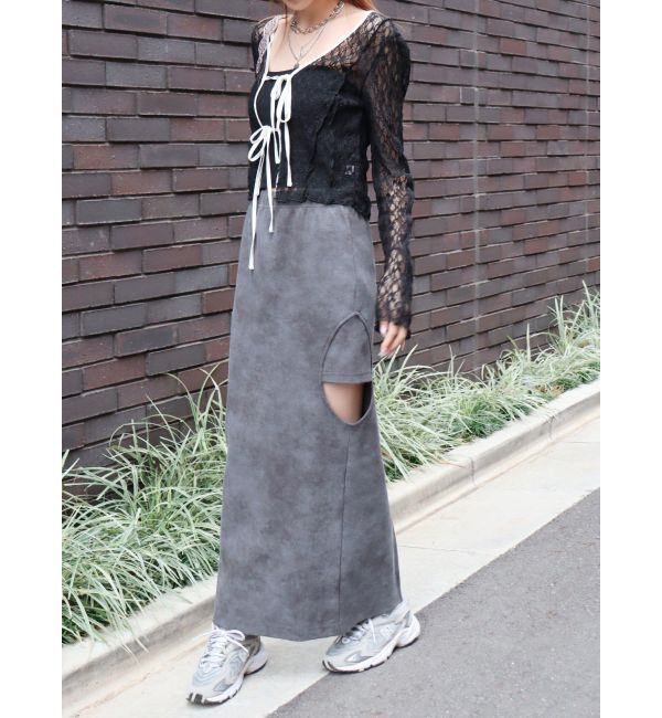 EVRIS「カットオフロングスカート」|スカート|