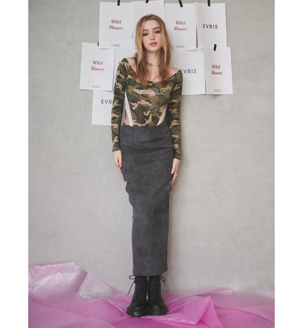 EVRIS「カットオフロングスカート」|スカート|