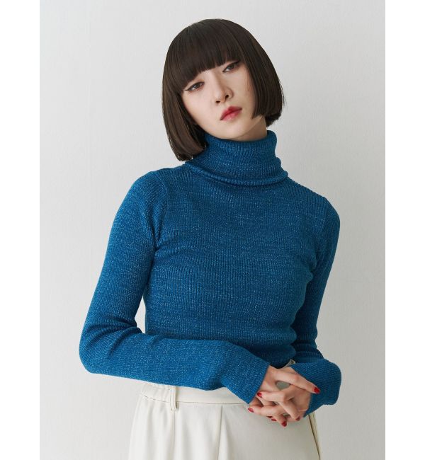 jouetie「ベーシックカラータートルニット」|ニット・セーター|ブルー