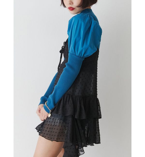 jouetie「パフスリーブハイネックニット」|ニット・セーター|