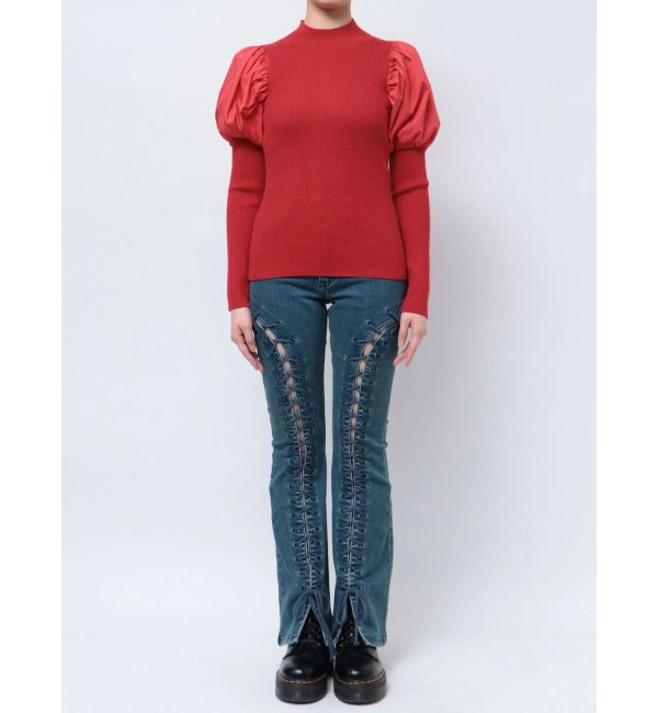 jouetie「パフスリーブハイネックニット」|ニット・セーター|