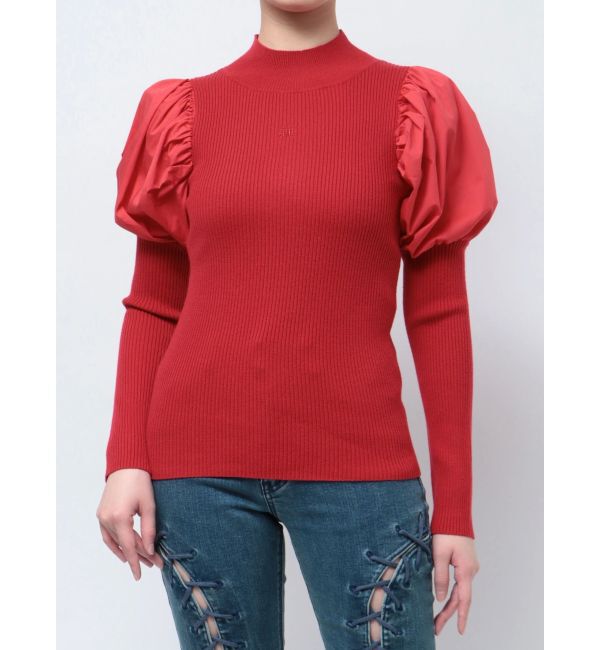 jouetie「パフスリーブハイネックニット」|ニット・セーター|