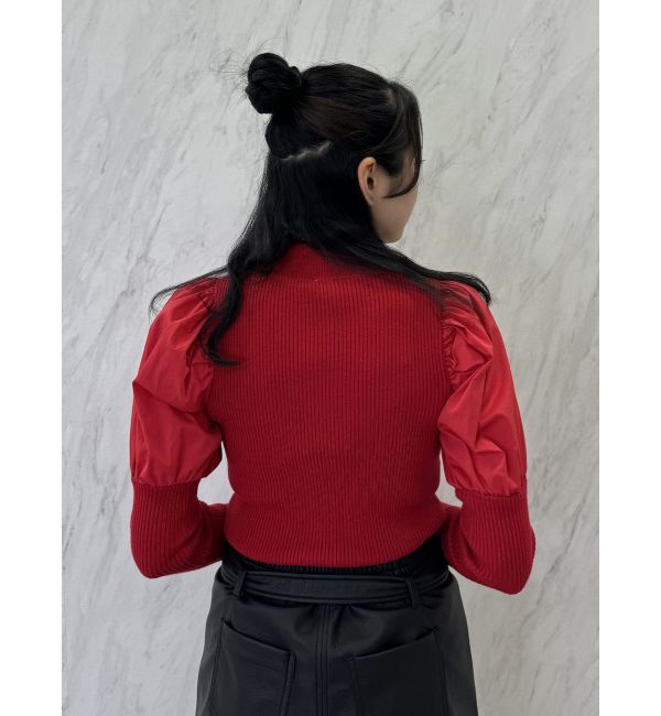 jouetie「パフスリーブハイネックニット」|ニット・セーター|