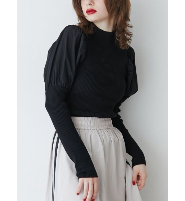 jouetie「パフスリーブハイネックニット」|ニット・セーター|