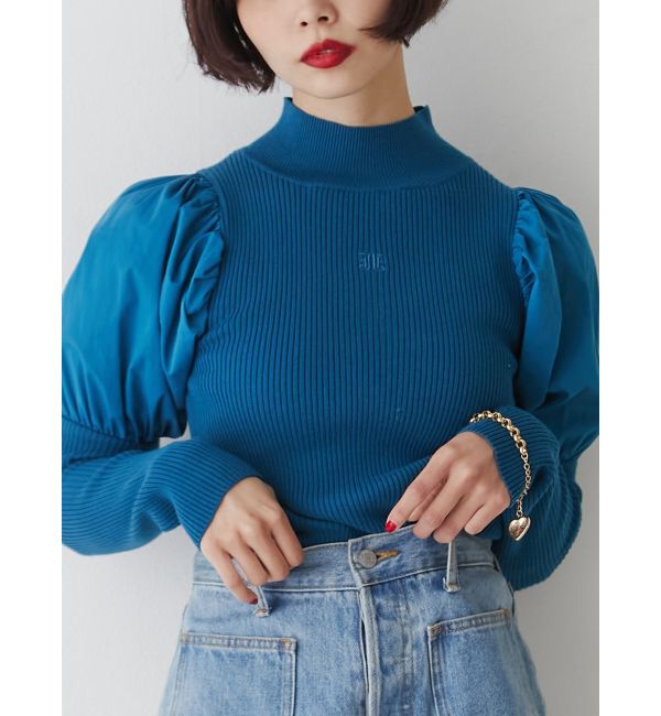 jouetie「パフスリーブハイネックニット」|ニット・セーター|