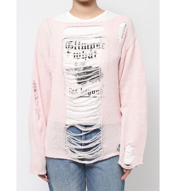 jouetie「オーバークラッシュローゲージニット」|ニット・セーター|